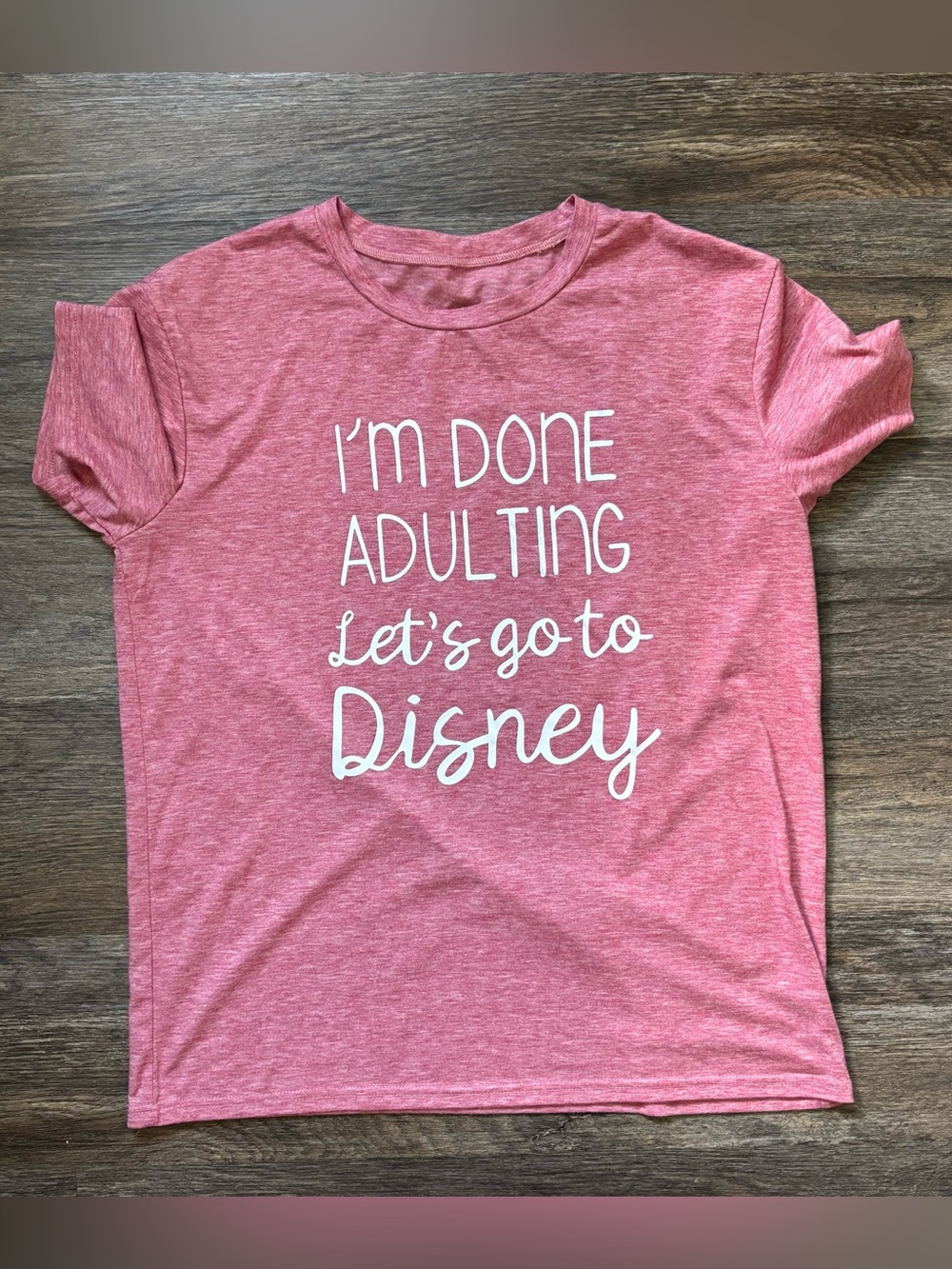 I'm Done Adulting Let's Go to Disney Pink Kids Graphic Tee